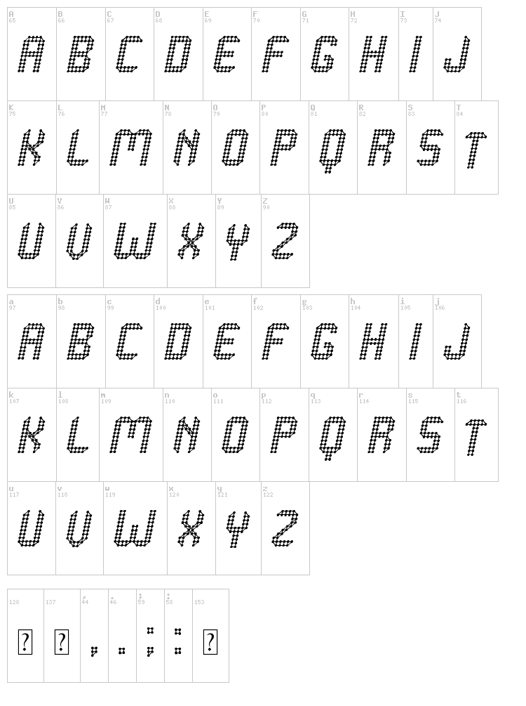 Grafeno St font map